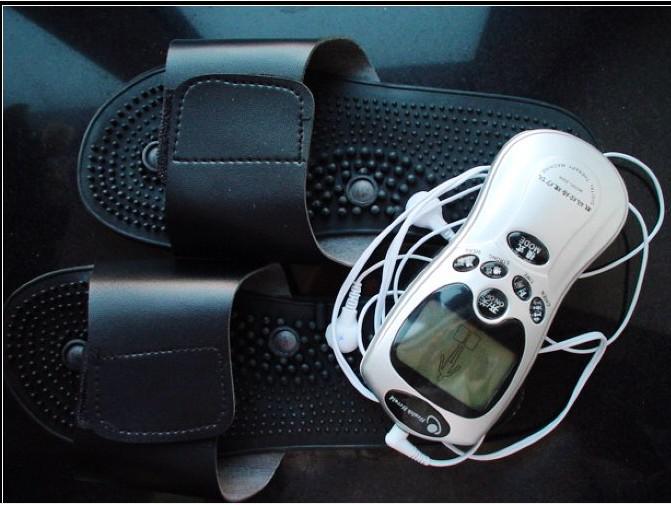 2pcs/lot Magical massager slipper for tens Acupuncture digital Therapy Machine massager device