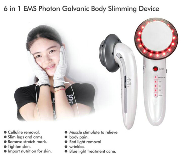 6 in 1 Home Use Portable Face Lift and Body Slimming Beauty Machine Anti-Wrinkle Anti-aging Skin Massager