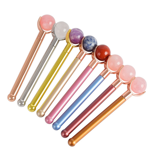 Jade Rollers ball Massager Slimming For Face Eye Forehead cheek Massager Health Massager Relaxation natural Jade Roller Tools WWA187