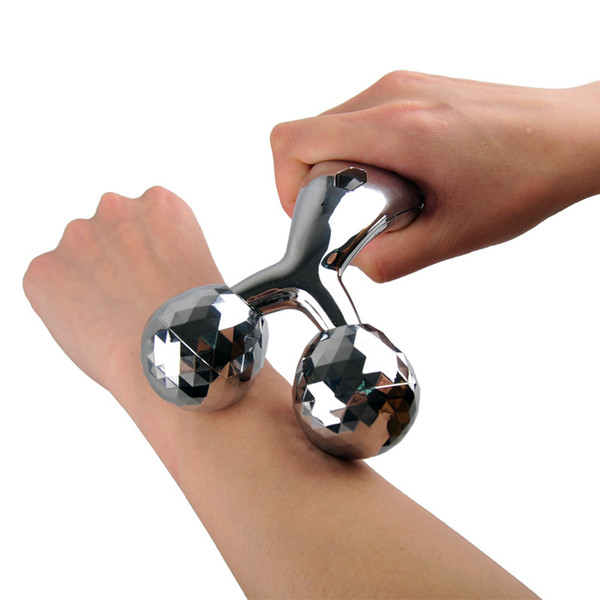3d Roller Massager 360 Rotate Silver Thin Face Full Body Shape Massager Lifting Wrinkle Remover Facial Massage Relaxation Tool New 0602024