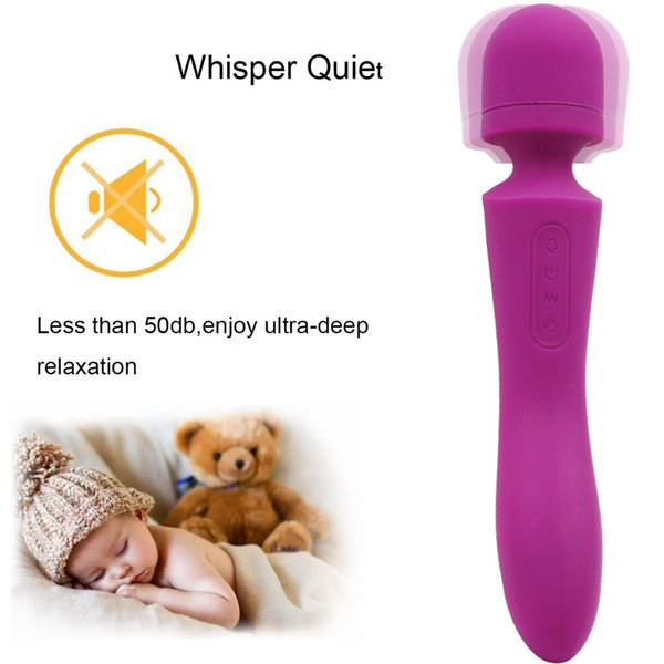 Waterproof Rechargeable Wand Massager,Portable Electric Massager Wand with 10 Powerful Speeds for Neck,Foot,Arm Relax