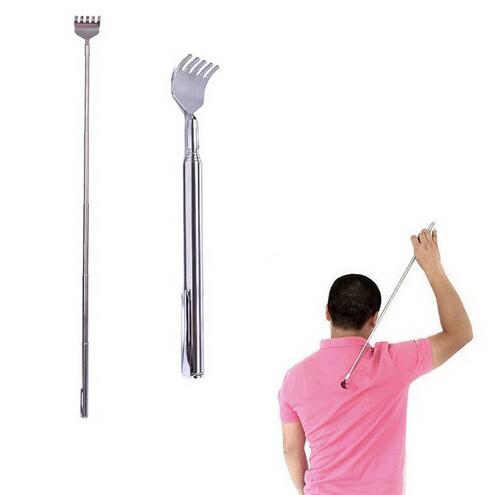 Stainless Steel Back Scratcher Telescopic Portable Extendable Handy Pocket Pen Clip Back Scratcher10pc/lot