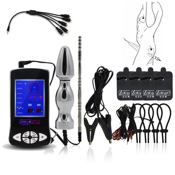 Electro Shock Anal Plug Penis Plug Cock Rings Massage Pad Nipple Clamps Medical Themed Toys For Men Electric Stimulate Sex Toys