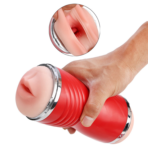 Sucking Masturbator Flesh Realistic Male Masturbation Oral 3D Deep Throat Vibrator Masturbators Pussy Sex Toys Full Body Massager for Men