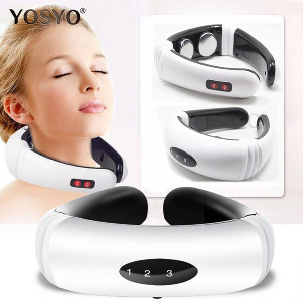 Electric Pulse Back and Neck Massager Far Infrared Heating Pain Relief Tool Health Care Relaxation D19011203