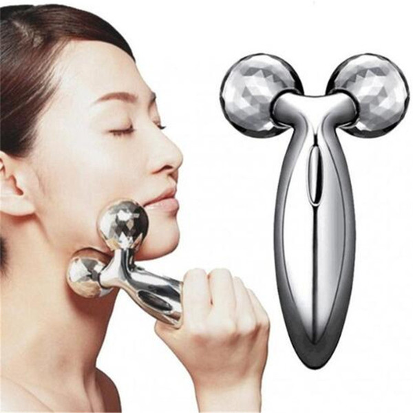 360 Rotate Health Care Thin Face Facial Massage Relaxation Beauty Healthy Tool 3D Roller Massager DHL free shipping