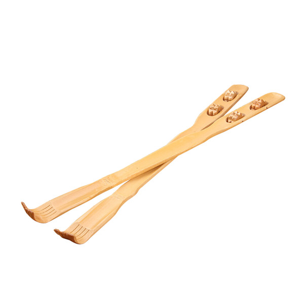 300PCS/LOT Long Wooden Itch Massage Roller Body Stick Roller Back Scratcher Bamboo Massager Back Scratcher 45cm