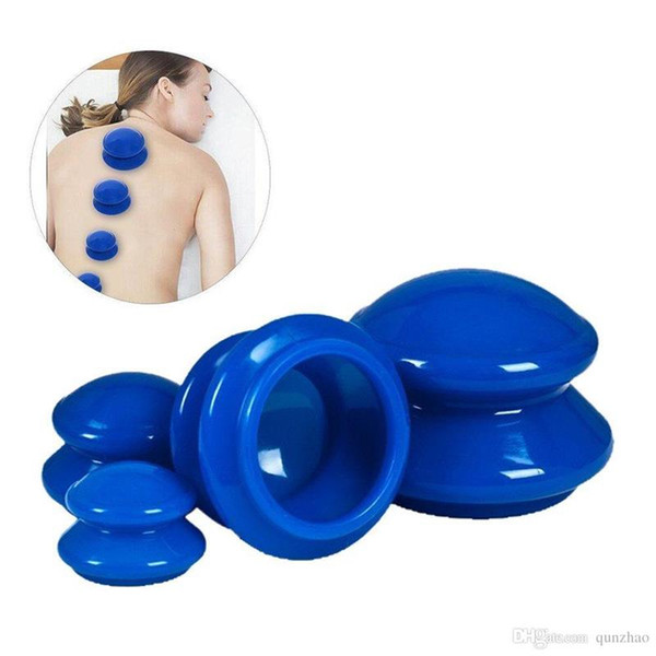 4 Pcs High Quality Silicone Cupping Set Chinese Therapy Massager Cupping Cellulite Medical Vacuum Silicone Massage Cups