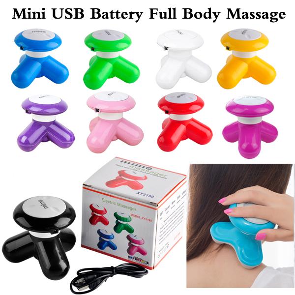 Head Massager Mini Electric Handled Wave Vibrating Massager USB Battery Full Body Use Health Care Machine via DHL