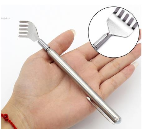 New Portable Healthy Back Stainless Steel Extendable Massager Telescoping Scratcher Pocket Pen Clip