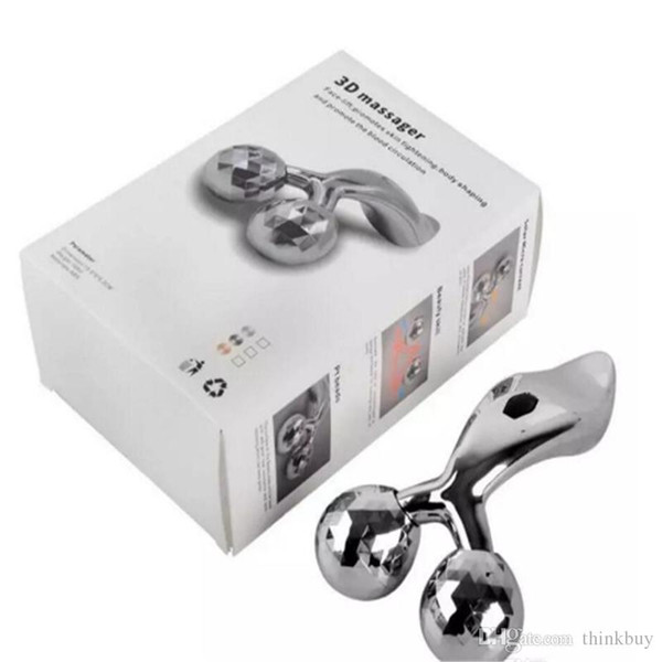 3D Roller Massager 360 Rotate Silver Thin Face Full Body Shape Massager Lifting Wrinkle Remover Facial Massage Relaxation Tool 20190412ayq