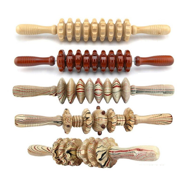 Massager Health Care Tool Wood Exercise Roller Sports Injury Gym Body Arm Back Leg Trigger Point Muscle Roller Stick ZA2419
