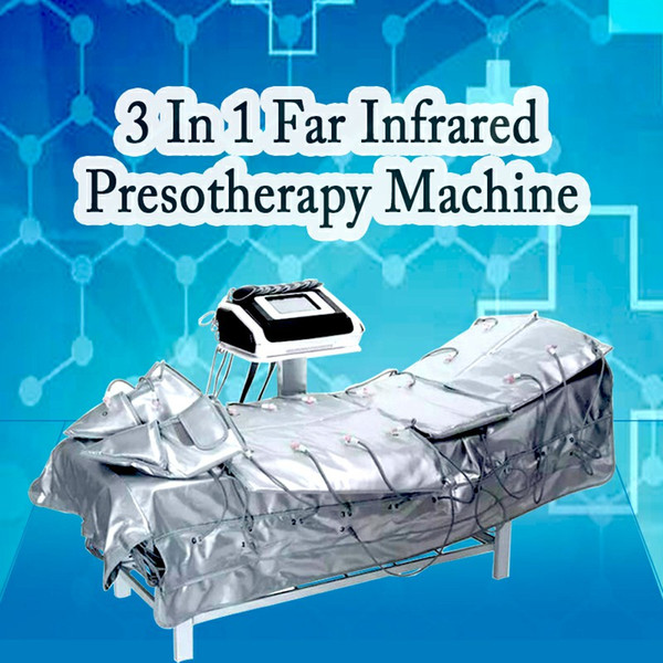 New Arrival !! 3 IN 1 Far Infrared Pressotherapy slimming EMS Electric Muscle Stimulation Sauna Air Pressure Lymph Drainage Body machine CE