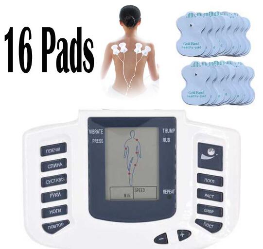 Electrical Stimulator Full Body Relax Muscle Therapy Massager Massage Pulse tens Acupuncture Health Care  Machine 16 Pads