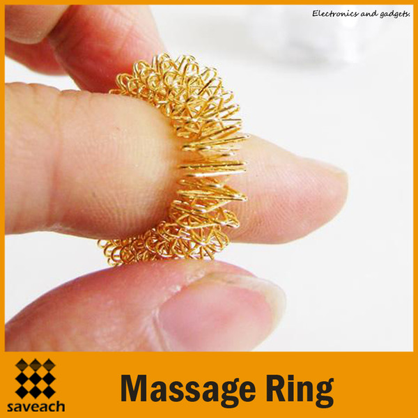 Wholesale 2017 New - 2 Colors Finger Massage Ring Acupuncture Ring Health Care Body Massager High quality