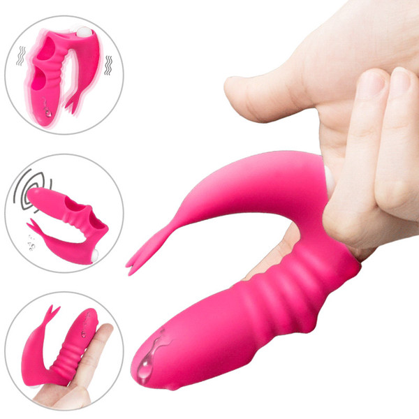 Fish Finger Sleeve Vibrator Female Masturbator G Spot Massage Stimulate Vibrators Silicone Dildo Sexy Toys