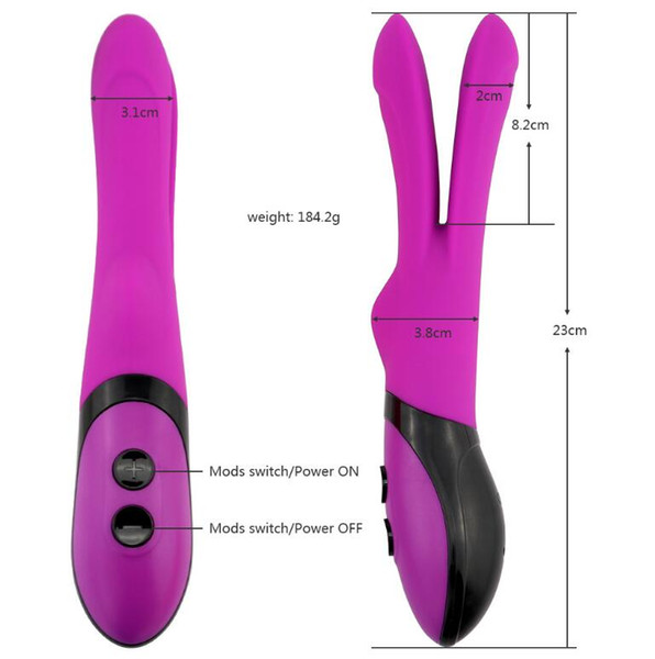 See_Katy Adult Supplies Wholesale Double Stem Fork Y-type Vibrator Magnetic Charging Massage Stick Female Masturbation Supplies SCR0060