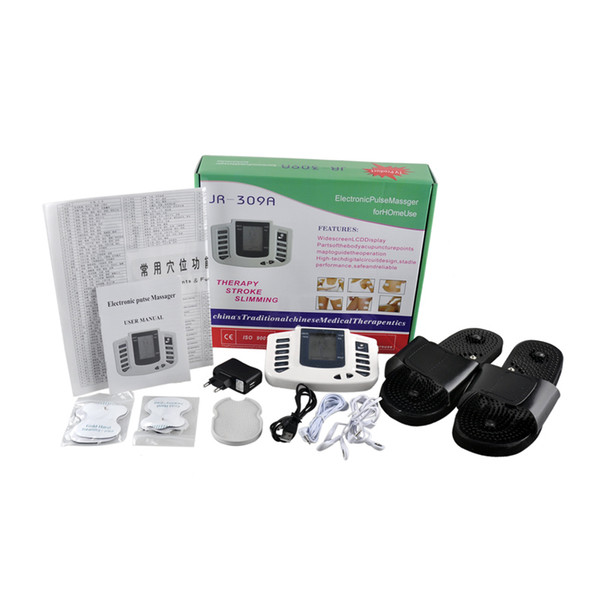 Electrical Stimulator Full Body Relax Muscle Therapy Massager Chargeable Pulse Physiotherapy with Acupuncture Pads Massage Slipper 0613009