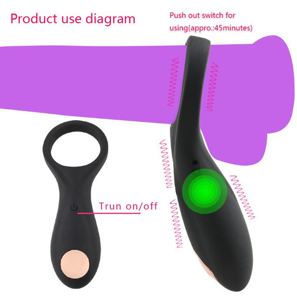 WeLove_ Adult Adult Sex Toys USB Charging Silicone Lock Fine Ring Male Time Delay Ring Masturbation Massager WCR0060