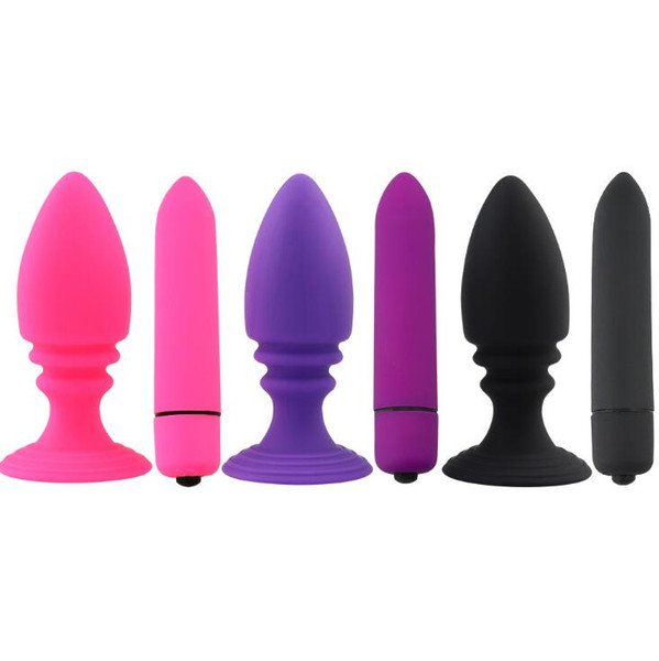 WeLove_ Adult Sex Toys Two-Piece Bullets Back Court Anal Plug Mini Vibration AV Stick Comrades Supplies WCR0075