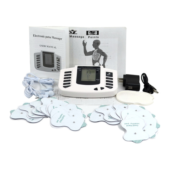 Home Use Device Health Care EMS Electric Muscle Stimulator 16 Electrode Body Relax Tens Therapy Massager Pulse Wave Acupuncture