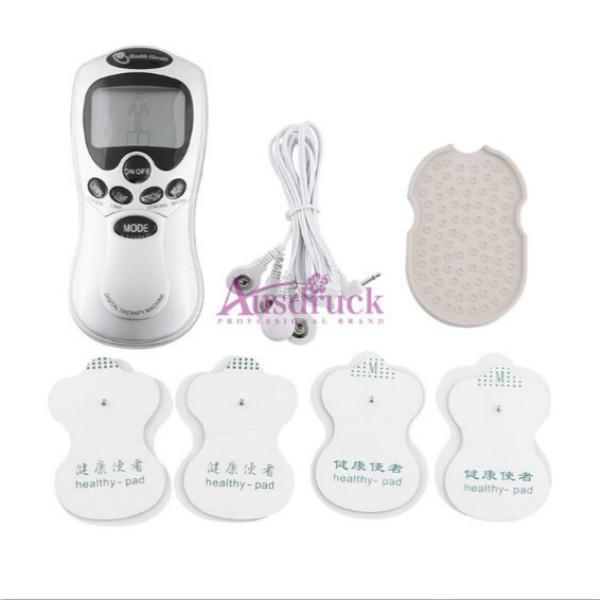 New 4 Electrode Pads Electrical Muscle Stimulator Full Body Relax Massage Therapy Tens Acupuncture Slimming Massager