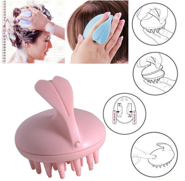 Scalp Massage Hairbrush Vibrating Silicone Comb Massager Electric Hair Brush Head Waterproof Electric Massage Brush Massage Comb