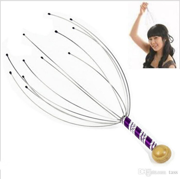 Manual hand head massager head neck scalp massager claw items with full-quality stainless steel wire relaxing Free Ship