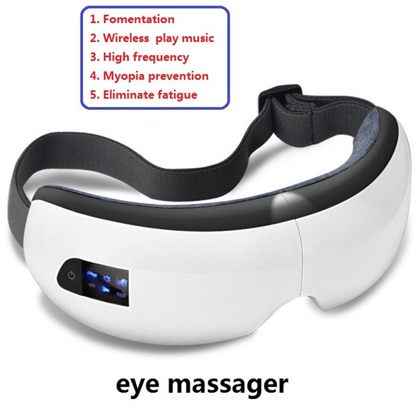 Wireless USB Intelligent Air Pressure Eye Massager Automatic Electric Frequency Vibration Far Infrared Heating Function Eye Relax Massager G