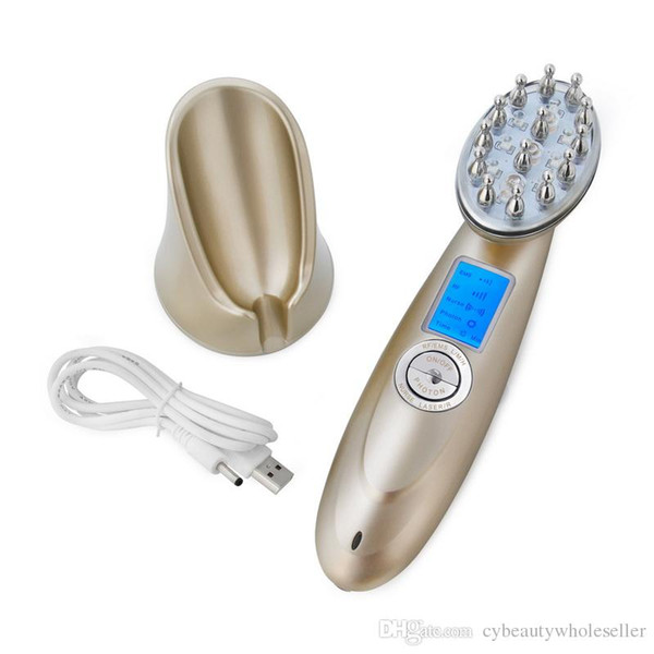 Anti Hair Loss Comb RF EMS Nurse LED Photon Laser Stimulate Hair Regrowth Brush Head Scalp Repair Hair Massager