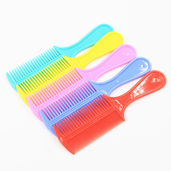 Colorful Hair Thickness Tooth Comb Double-side Combs Good Styling Tools for Girls Women professional Salon Home DIY Hairstyle Tool