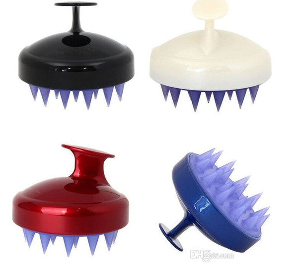 2019 new Healthy Styling Care colorful Plastic Scalp Massager Detangle Hair Shampoo Brush Head Mssager Scalp Brush for Wet Hair