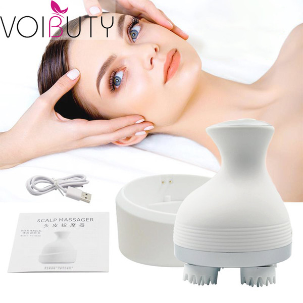 3D Vibration Wave Rolling Wheel Eye Multi Acupoint Head Massager Electric Magic Head Massager Shampoo Massage To Relieve Stress