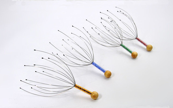 Free shipping Manual brains calp hand head massager head neck scalp massager claw items with full-quality stainless steel wire relaxing