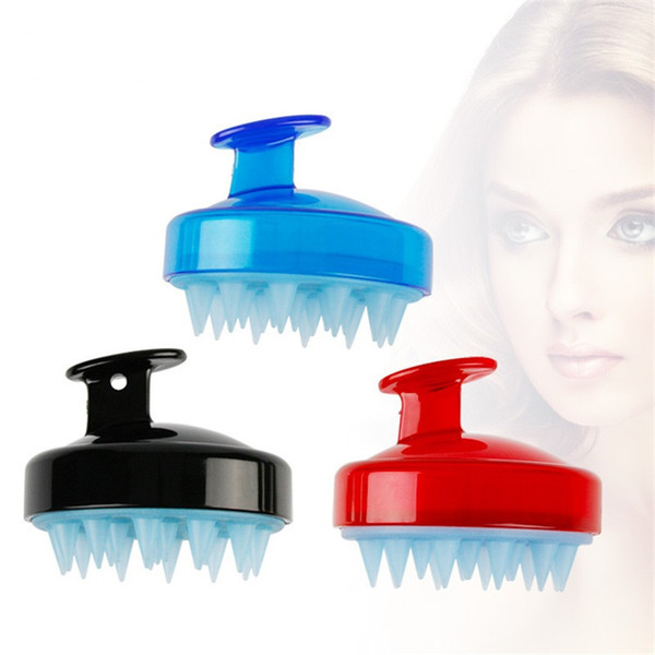 Shampoo Comb Silicone Teeth Hair Scalp Soft Massage Brush Hair Washing Comb Body Bath Massager Beauty Spa Tools