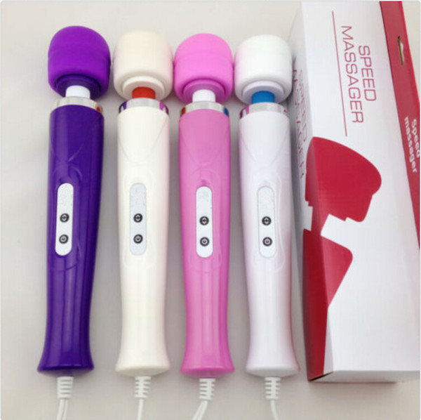 Magic Wand Massager Multi Speed Vibrator Hitachi Motor Massage Foot Head Full Body Massager Stimulator Replaced Cap Toys US/EU Plug