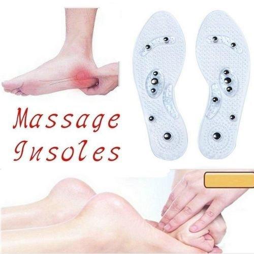 Massaging Insoles,Acupressure Magnetic Massage Foot Therapy Reflexology Pain Relief Shoe Insoles Washable and Cutable-1