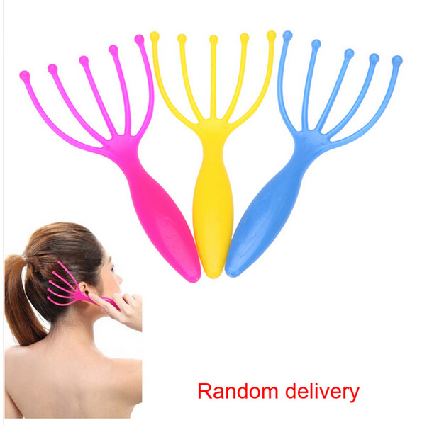 Manual brains calp hand head massager SPA scalp body care head neck scalp massager claw with full-quality silicone relaxing