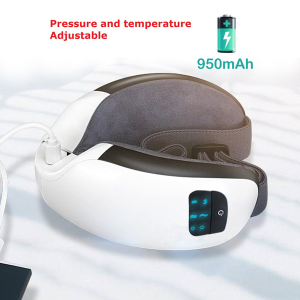 Wireless USB Intelligent Air Pressure Eye Massager Adjustable Electric Frequency Vibration Far Infrared Heating Function Eye Relax Massager