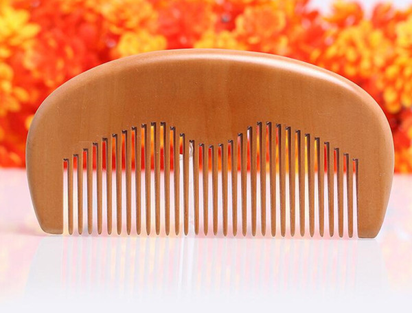 NEW ARRIVAL HEAD MASSAGER The Health Benefits Of Natural Peach Wooden Comb Beard Comb Pocket Comb 11.5*5.5*1cm