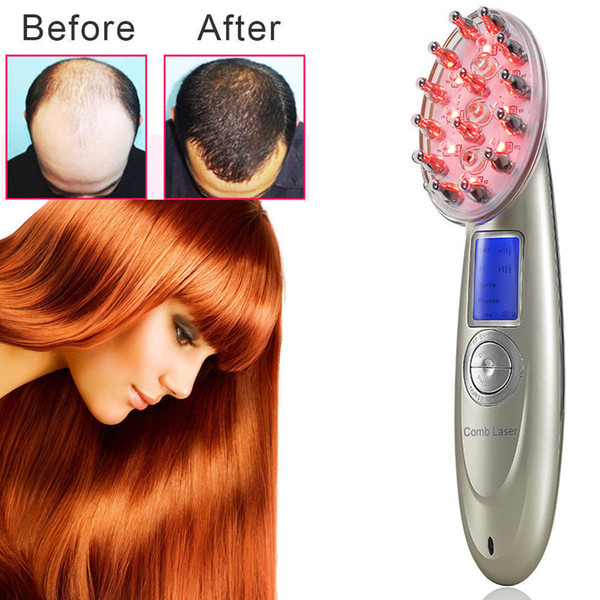 2018 Newest!!! Laser LED Light Hair Growth Treatment Comb Brush Anti Hair Loss Therapy Massager