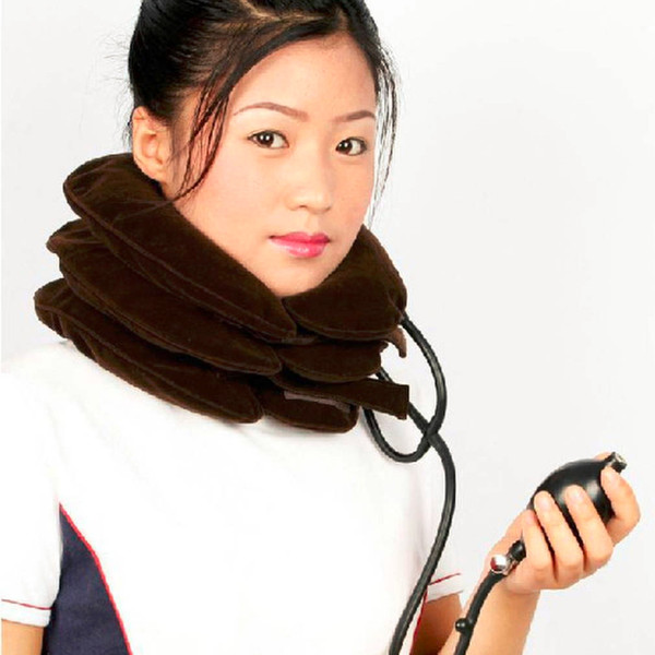 1pc High Quality Air Cervical Neck Traction Soft Brace Device Unit for Headache Head Back Shoulder Neck Pain Health Care