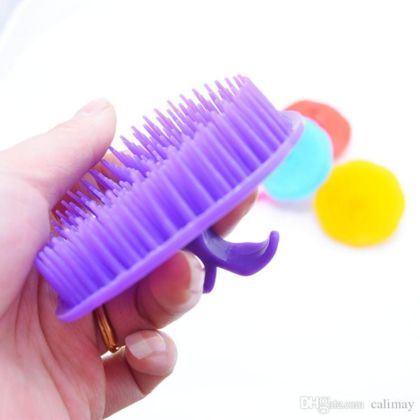 Soft Silicone Head Hair Cleaning Wash Brush Practical Scalp Massage Comb Shampoo Scalp Shower Body Washing