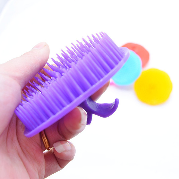 Soft Silicone Head Hair Cleaning Wash Brush Practical Scalp Massage Comb Shampoo Scalp Shower Body Washing