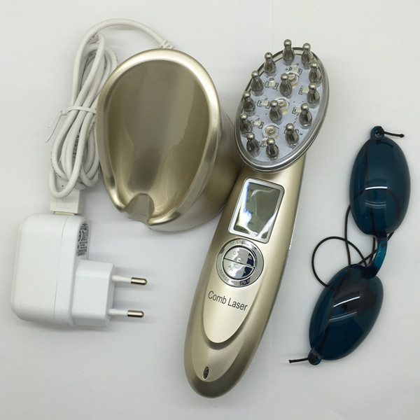 3 in1 Laser LED Photon Therapy EMS Micro Current Hair Regrowth Scalp Massager Repair Hair Massage Machine Anti Hair Loss