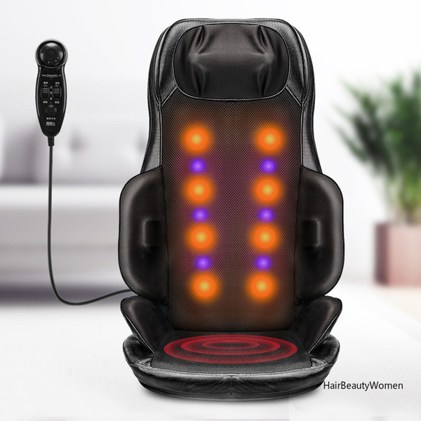 Full Body Electric Massage Chair Mat Office Pad Vibration Mat Heat Neck Back Cervica Massager Cushion Shiatsu Device