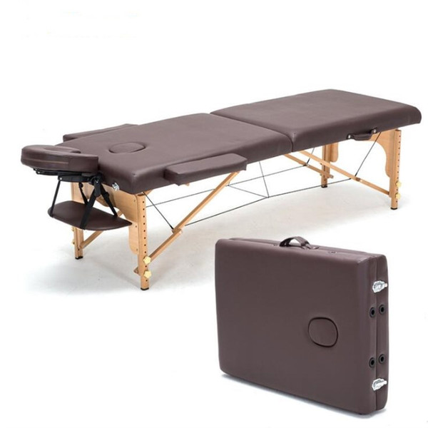 Portable Folding Massage Bed with Carring Bag Professional Adjustable SPA Therapy Tattoo Beauty Salon Wooden Massage Table Bed