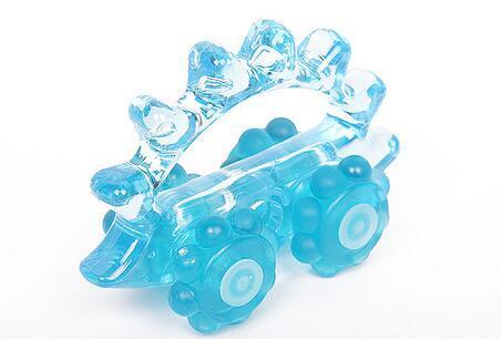 Free Shipping Little Hedgehog Body Massager Massage Roller Thigh Body Health Beauty Hand-held Massager Sky Blue