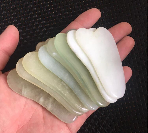 Wholesale 300pcs Natural Jade Gua Sha Skin Facial Care Treatment Massage Jade Scraping Tool SPA Salon Supplier Beauty Health Tools