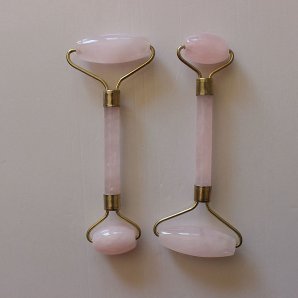 new arrival pink quartz Facial Relaxation Slimming Tool/rose quartz Roller Massager For Face jade massage stone